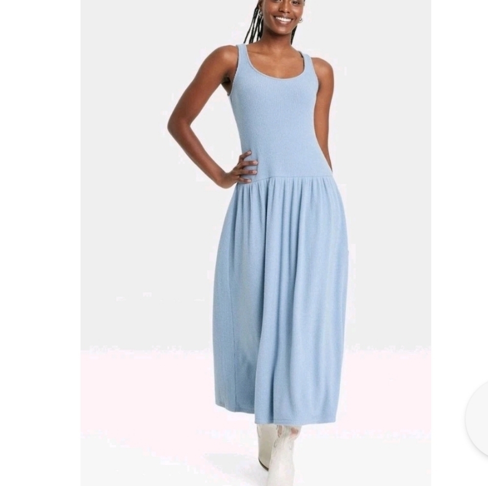 NWT Universal Thread Sky Blue Sleeveless Maxi Dress size M